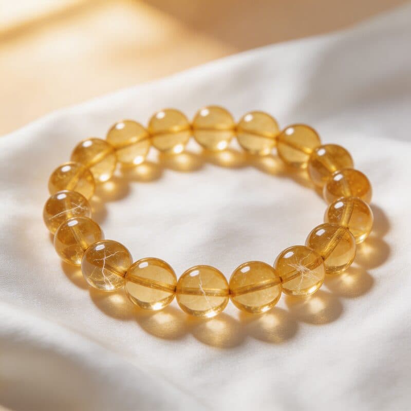 黄水晶招财手串