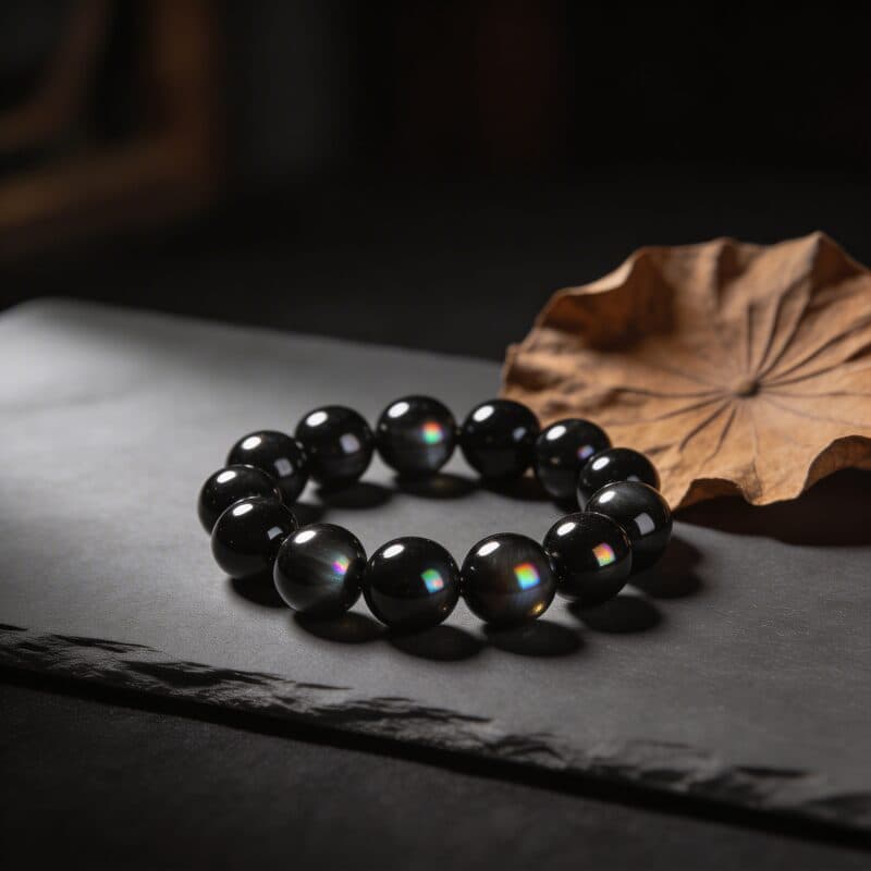 黑曜石念珠手串