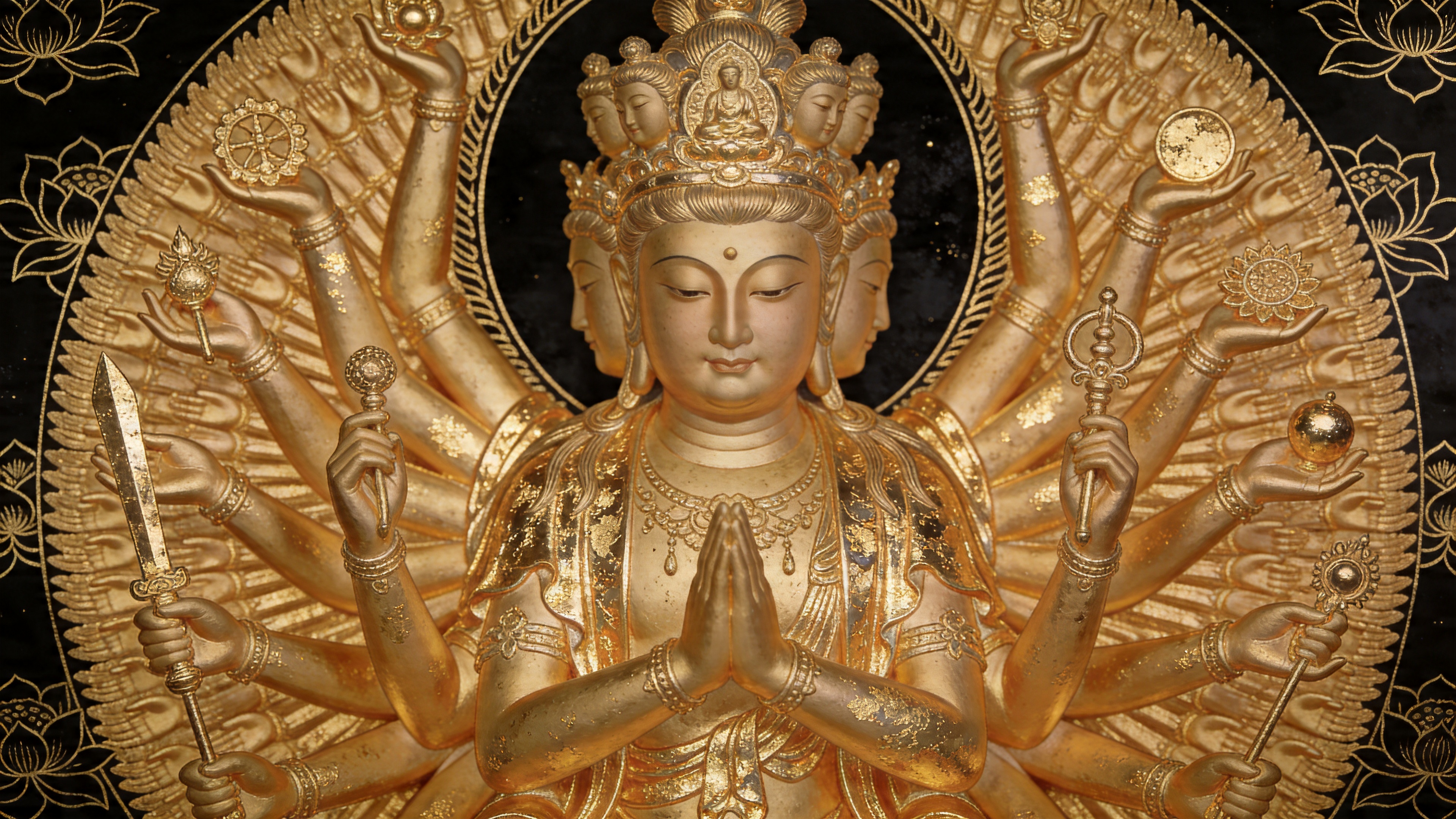 준제보살 · 금박 옻칠 예술