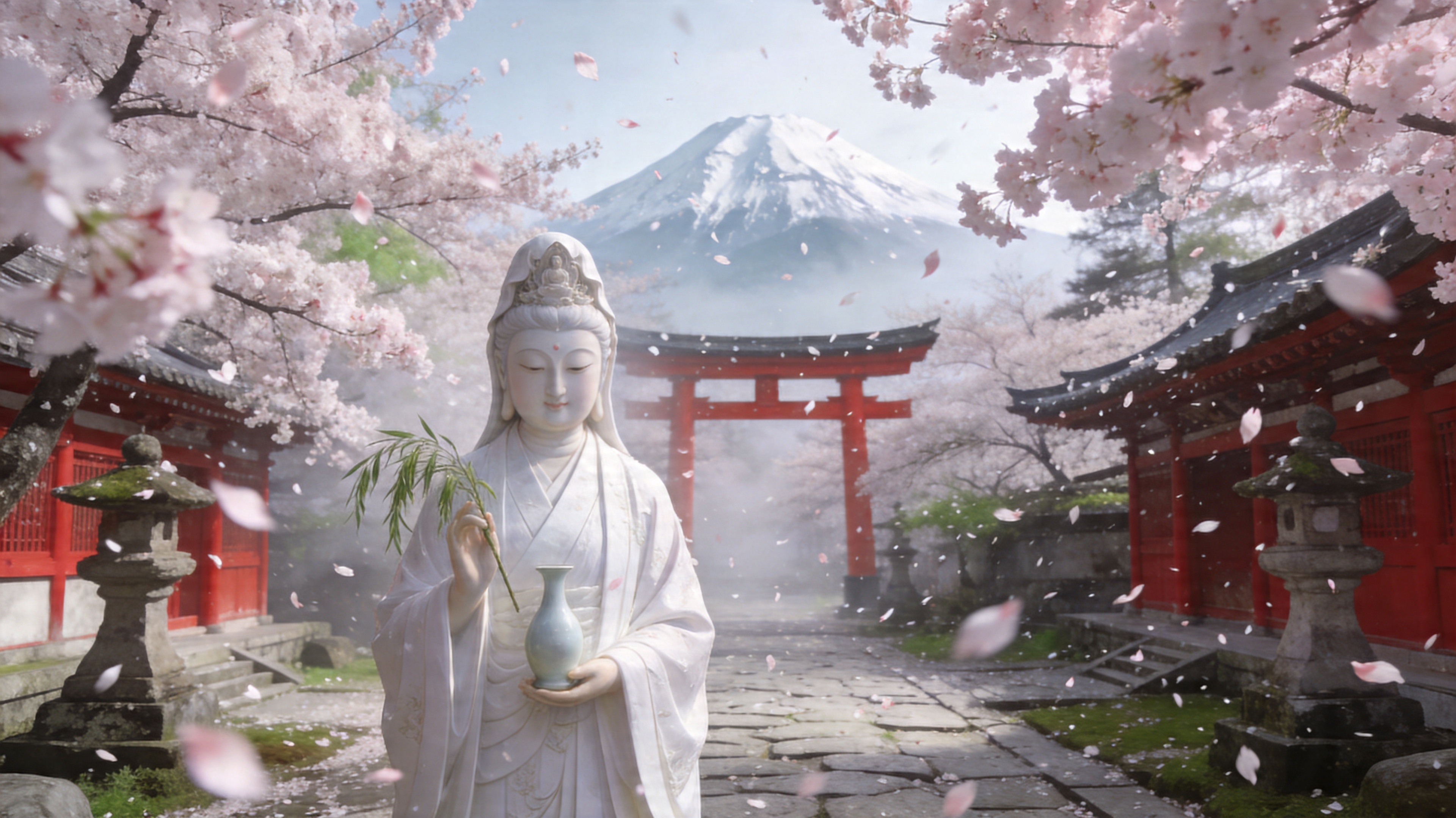 관음보살 · 벚꽃 고사