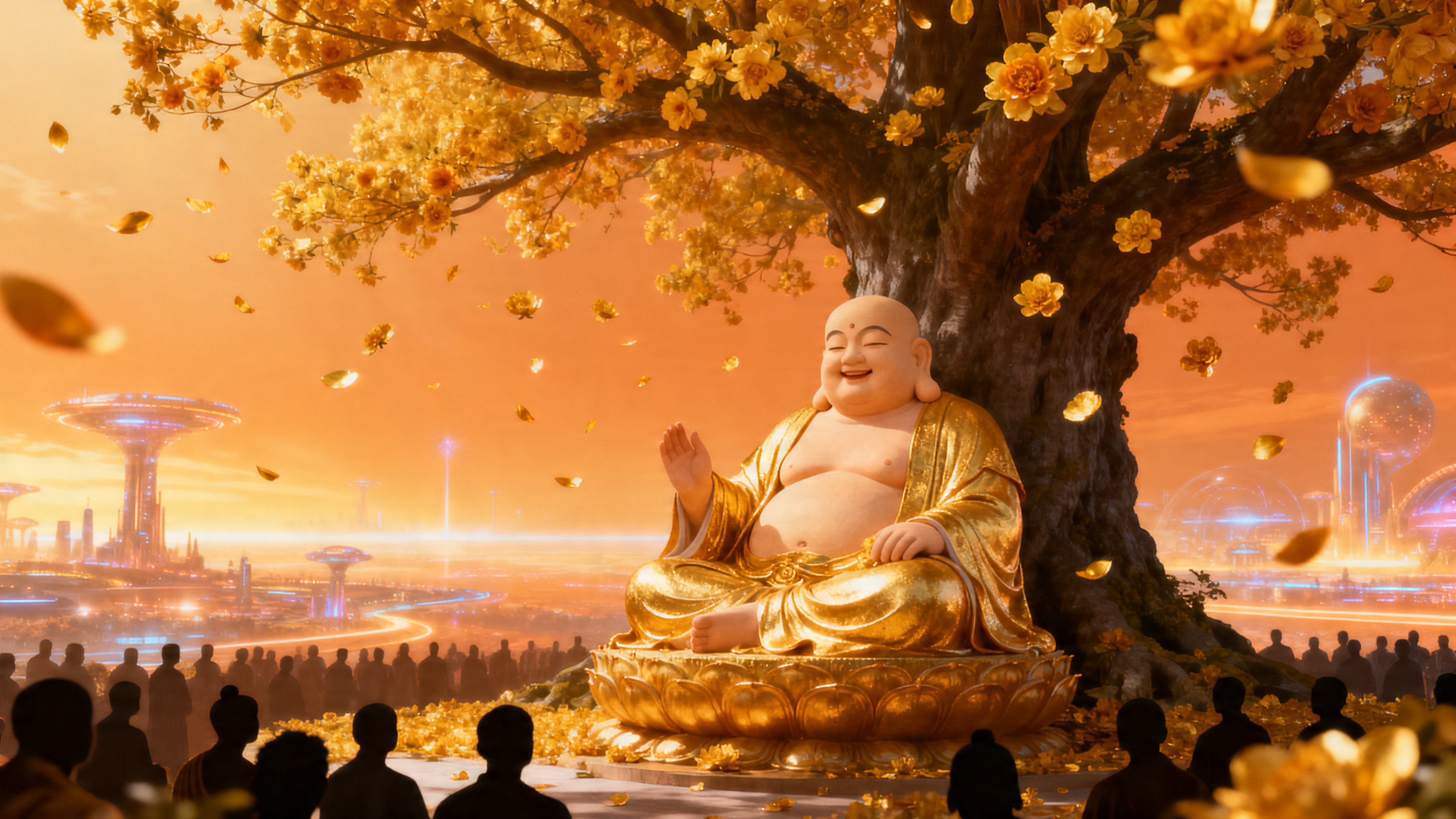 미륵보살 · 용화수 아래