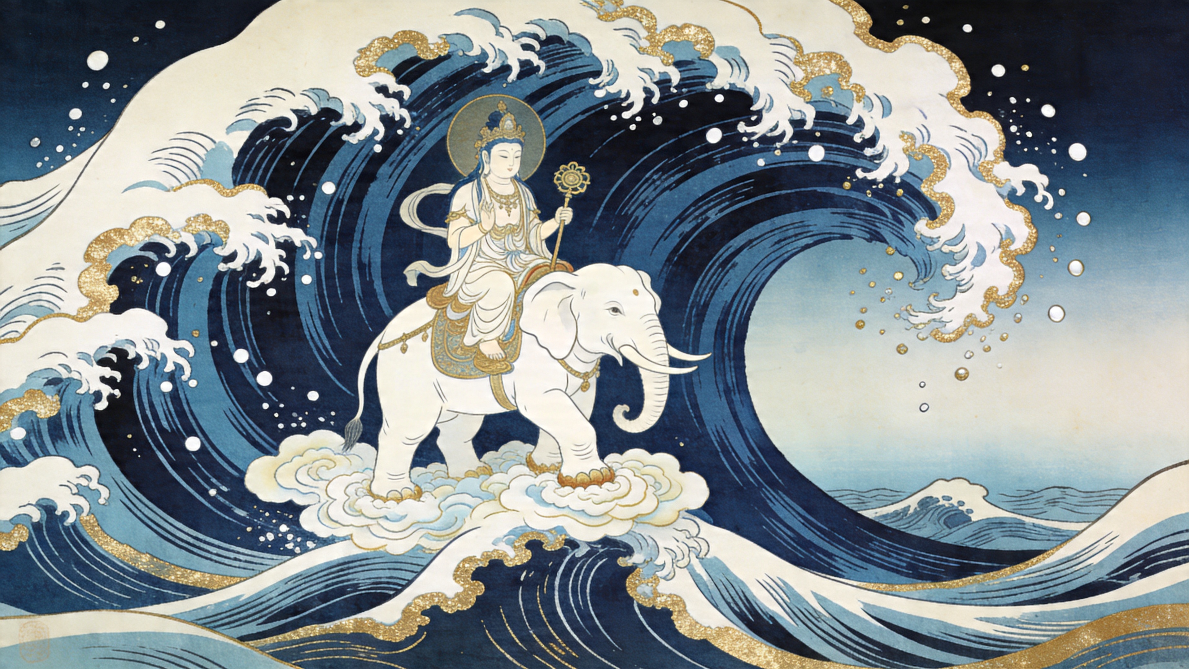 보현보살 · 파도를 타는 행원