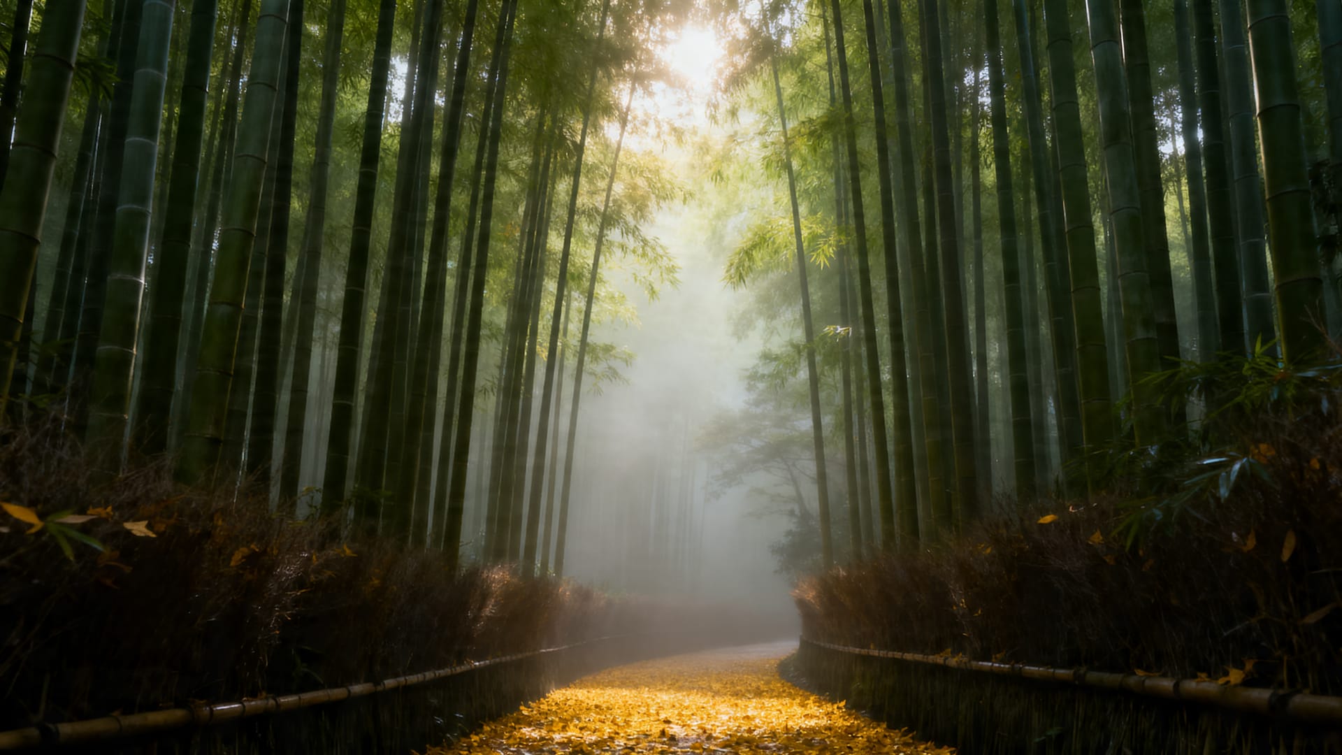 대나무 오솔길 · 선