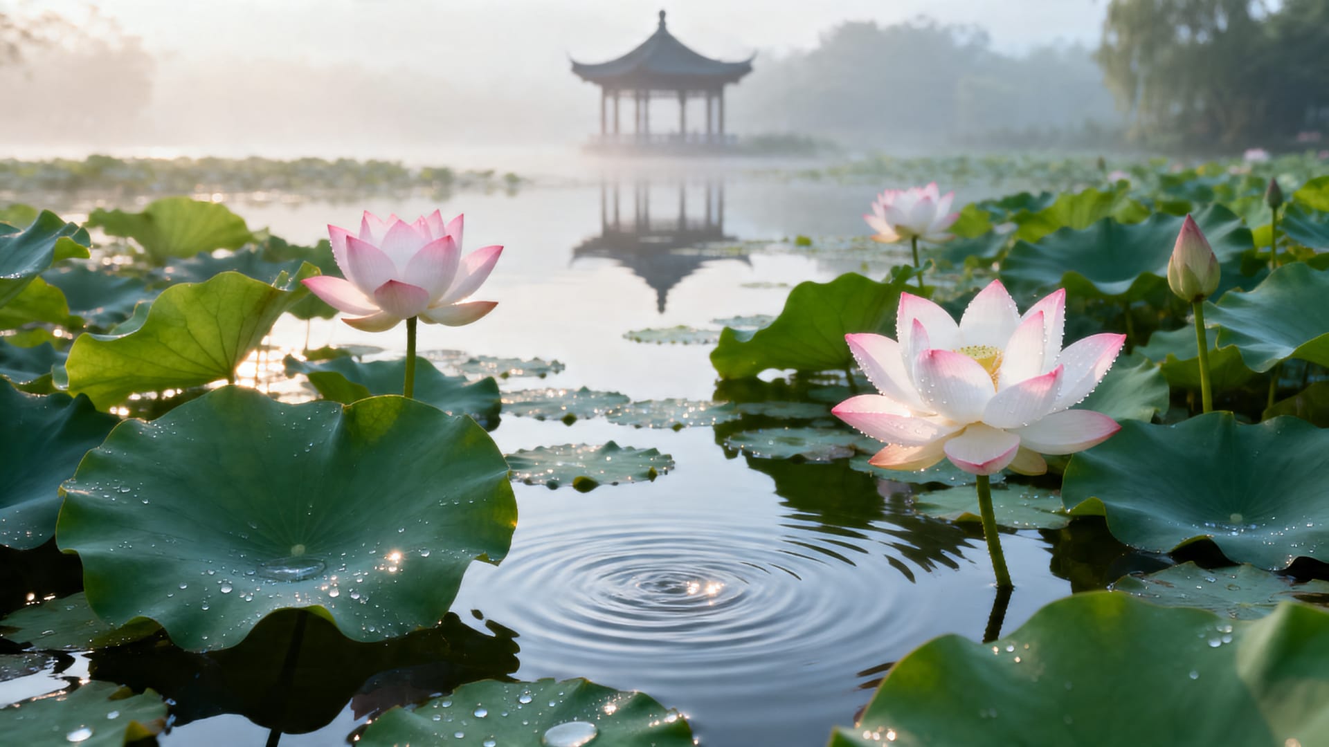 연못의 맑은 운치 · 연심