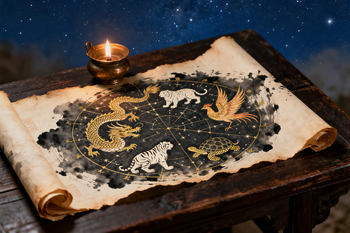 The Four Invisible Animals in Your Living Room: Azure Dragon, White Tiger, Vermilion Bird, Black Tortoise